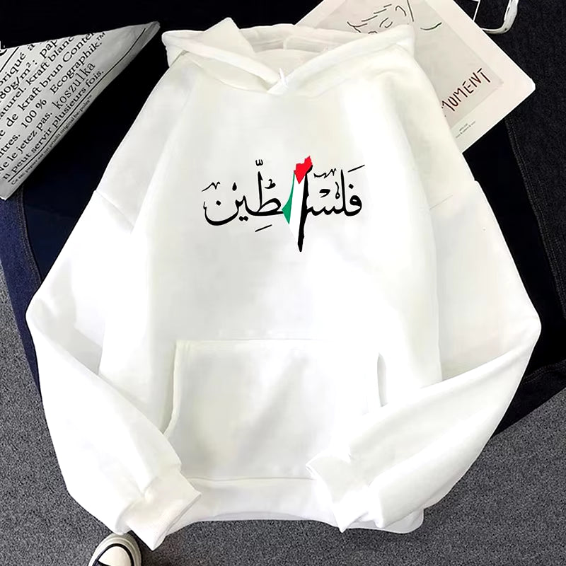 Palestine Hoodie Fashion Women Harajuku Aesthetic Graphic Hoodies Unisex Autumn Winter Vintage Casual Pullover Sweatshirts Bluzy