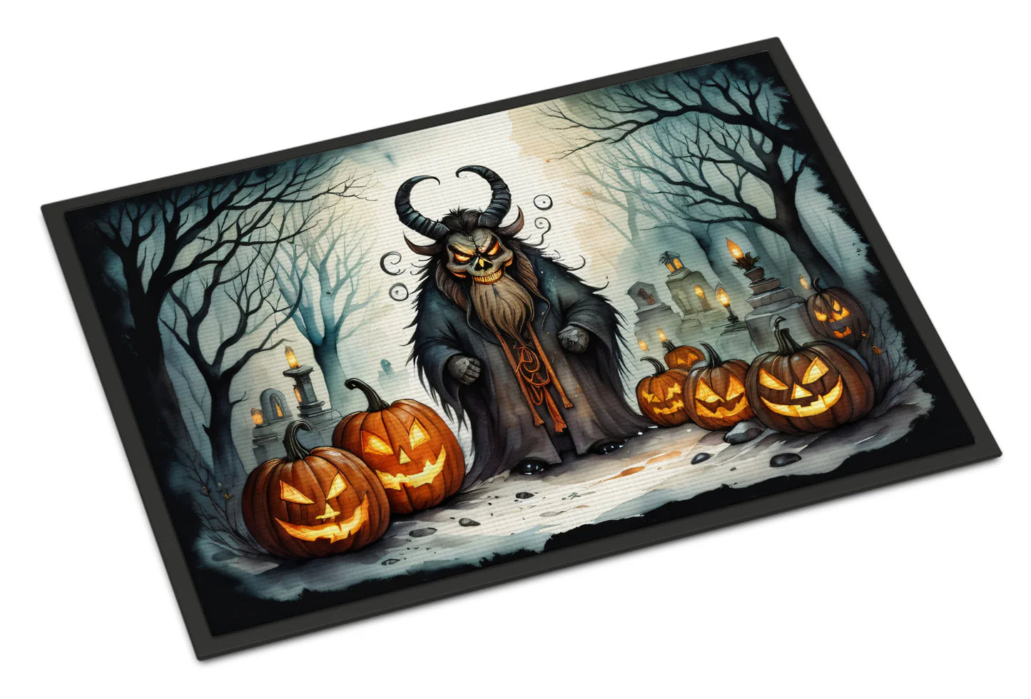 Krampus the Christmas Demon Spooky Halloween Doormat