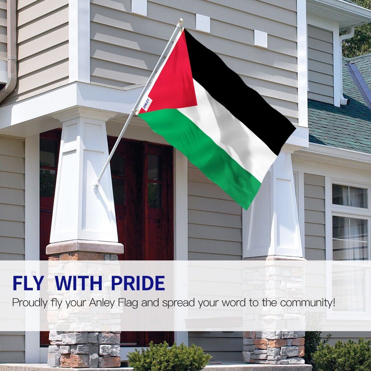 Anley Fly Breeze 3X5 Foot Palestine Flag - Palestinian Flags Polyester