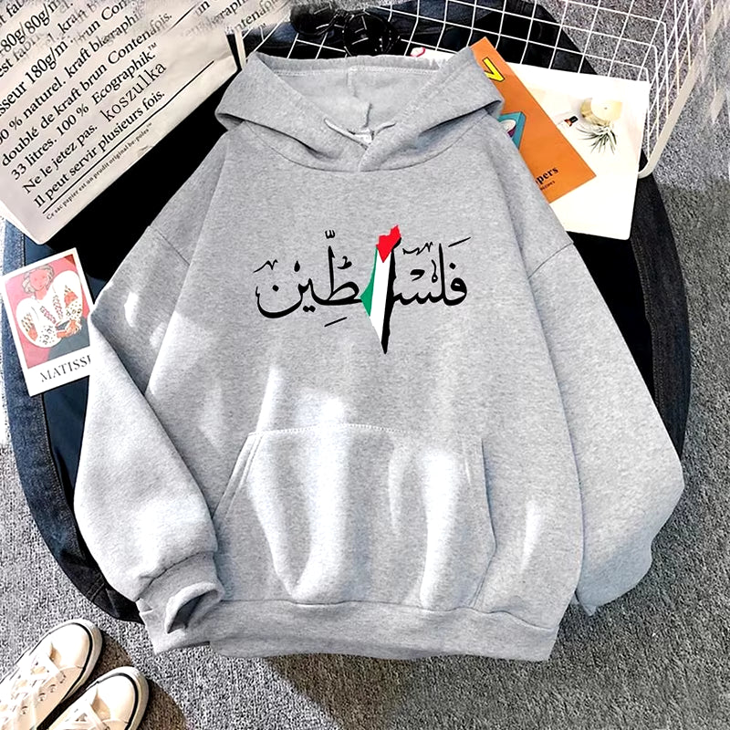 Palestine Hoodie Fashion Women Harajuku Aesthetic Graphic Hoodies Unisex Autumn Winter Vintage Casual Pullover Sweatshirts Bluzy