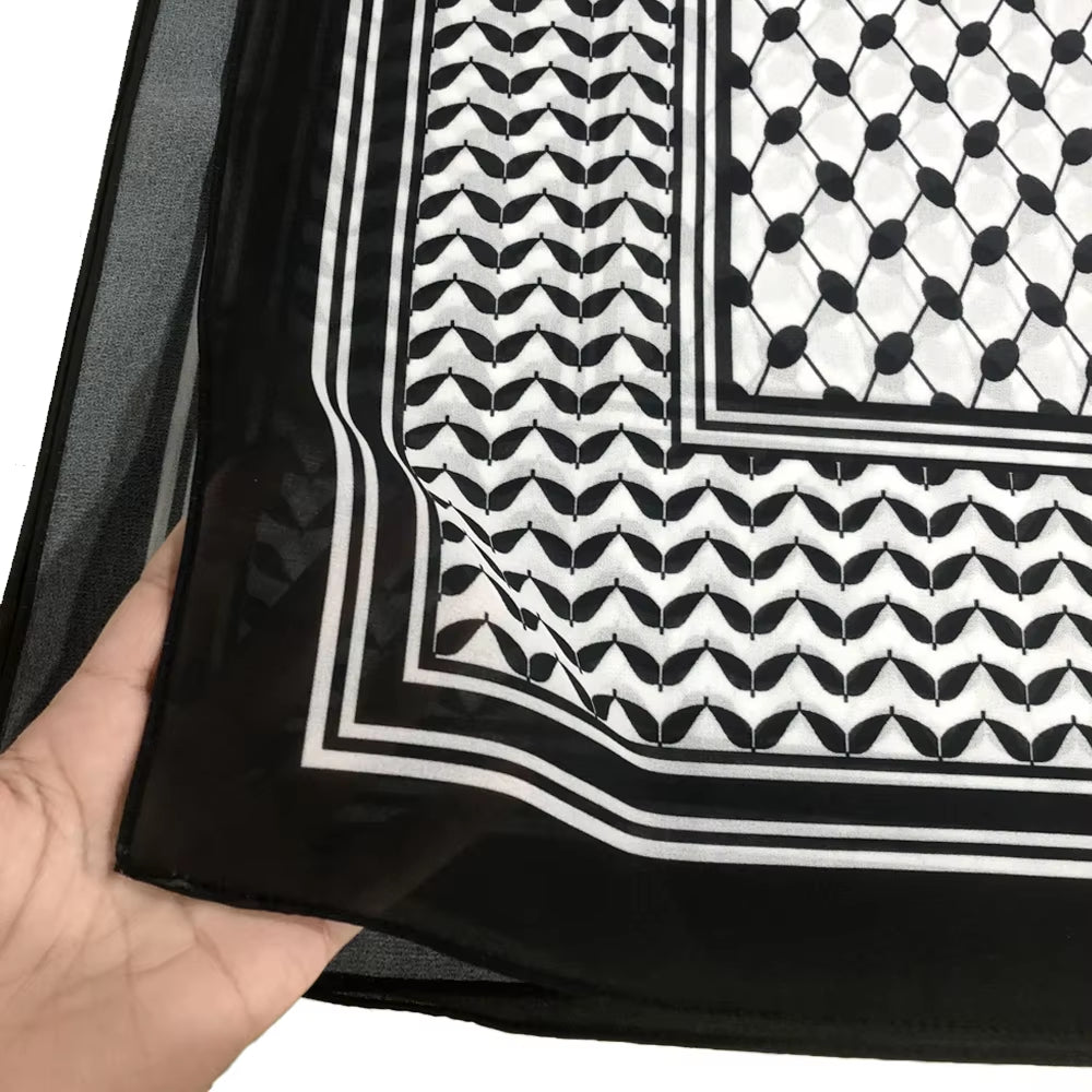 Hot Online Shopping Print Keffiyeh Scarf Long Chiffon Printed Palestine Keffiyeh Scarf Hijab Muslim Women'S Shawl 185*70Cm