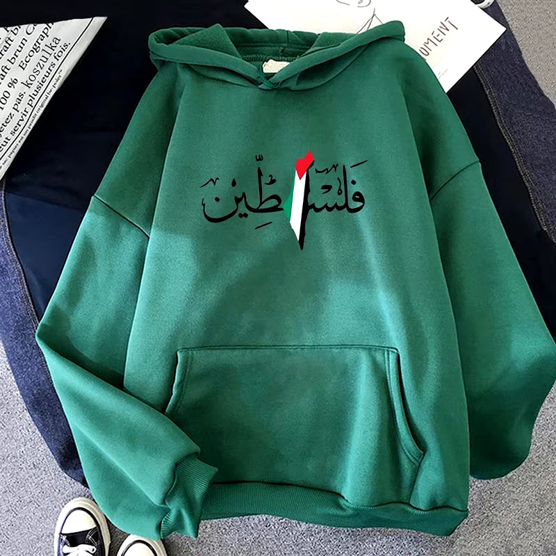 Palestine Hoodie Fashion Women Harajuku Aesthetic Graphic Hoodies Unisex Autumn Winter Vintage Casual Pullover Sweatshirts Bluzy